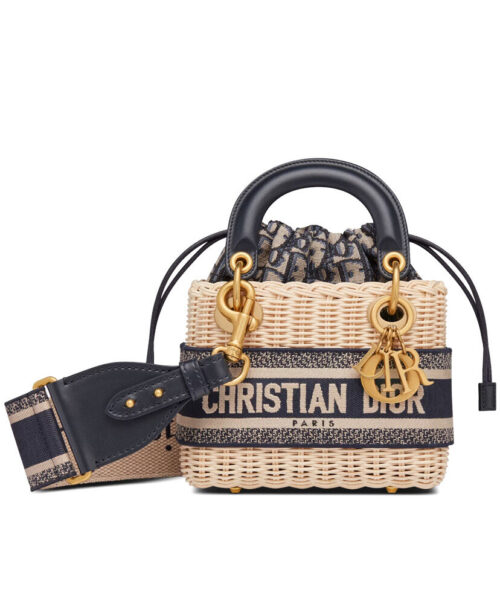Christian Dior Mini Lady Dior Bag Dark Blue